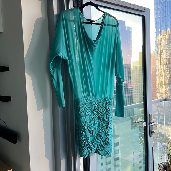 Vintage BCBG Maxazria from early 2000s stunning teal party dress! - Picture 2 of 9